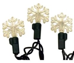 Snowflake Christmas Lights: Good Tidings Snowflake LED Holiday Light Set