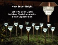 Homebrite Copper Solar Light