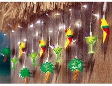 Tropical Outdoor Curtain String Lights