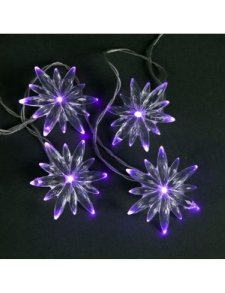 LED Snowflake Christmas Lights battery-operated